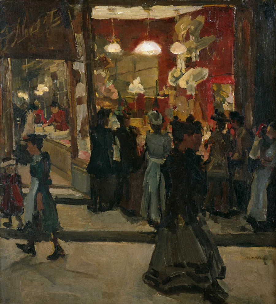 Hattbutikk Mars på Nieuwendijk i Amsterdam - Isaac Israëls