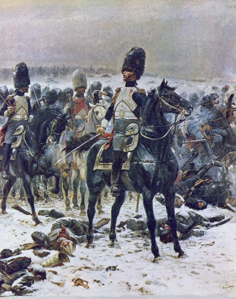 Hev hodene! Oberst Lepic ved Eylau den 8. februar 1807 - Édouard Detaille