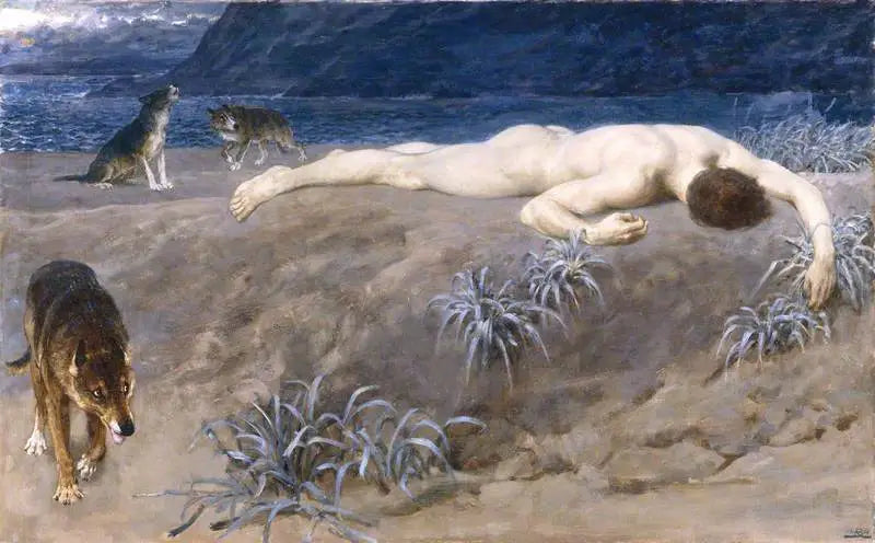 Hector død - Briton Rivière

Source:
Hector mort - Briton Rivière