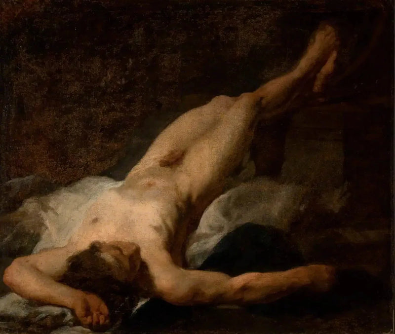 Hector dratt gjennom Troja - Pierre Subleyras