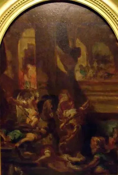 Héliodore jaget ut av tempelet - Eugène Delacroix