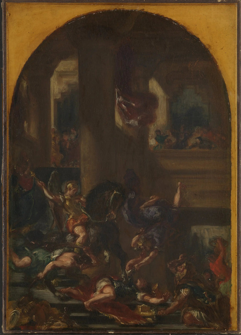 Héliodore jaget ut av tempelet - Eugène Delacroix