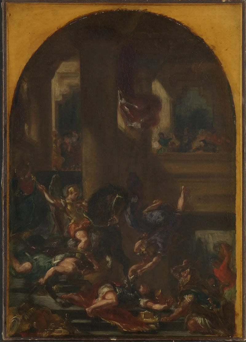 Héliodore jaget ut av tempelet - Eugène Delacroix