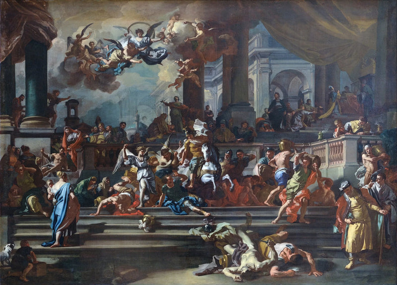 Heliodor jaget ut av tempelet - Francesco Solimena
