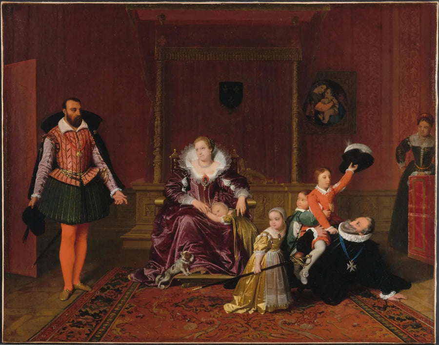 Henrik IV mottar ambassadøren fra Spania - Jean-Auguste-Dominique Ingres