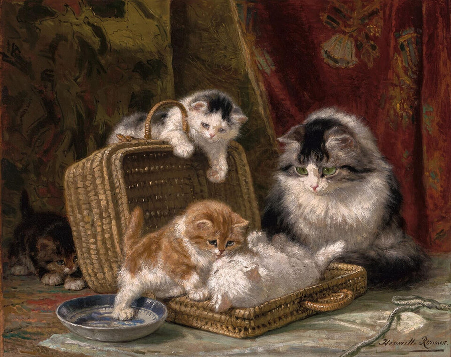 Kittens Playing - Henriette Ronner-Knip