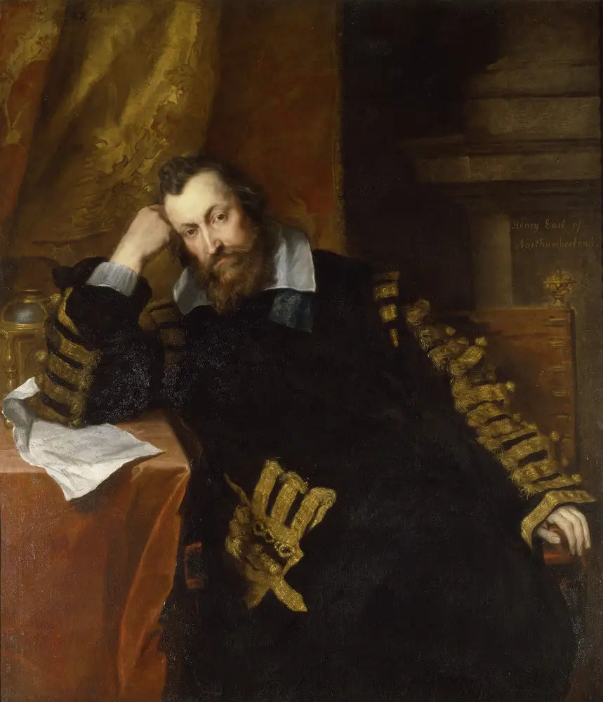 Henry Percy, 9e comte de Northumberland KG (1564-1632), « Le comte sorcier » - Antoine van Dyck image 1 copie peinte à la main à l’huile