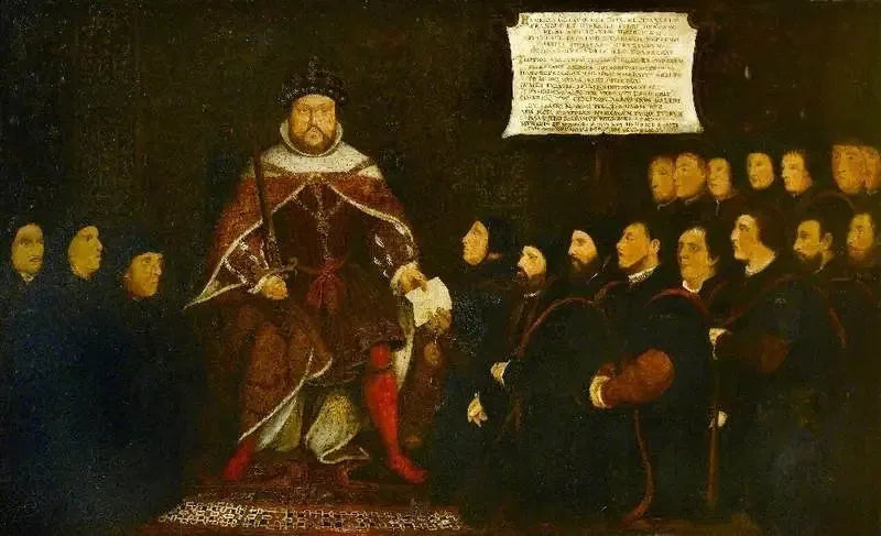 Henrik VIII og barberkirurgerne - Hans Holbein den Yngre

Source:
Henry VIII and the Barber Surgeons - Hans Holbein le Jeune