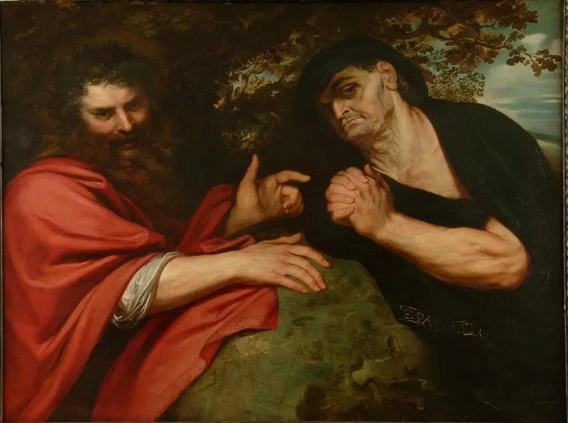Héraklit og Demokrit - Peter Paul Rubens