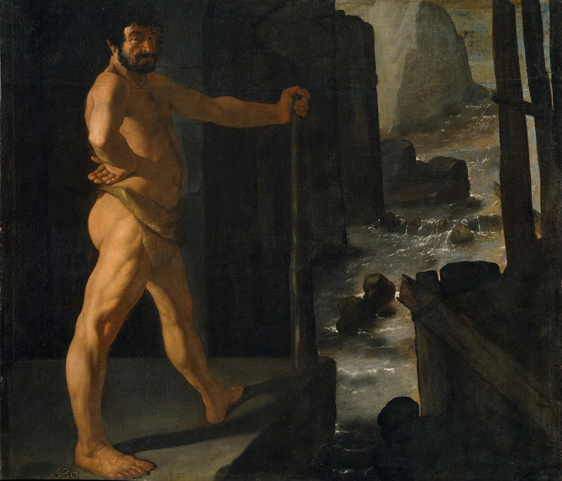 Herkules som omdirigerer elven Alphée - Francisco de Zurbarán