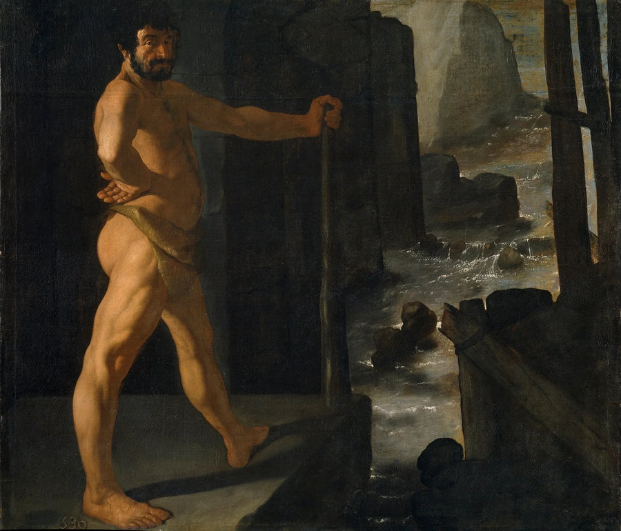 Herkules som omdirigerer elven Alphée - Francisco de Zurbarán