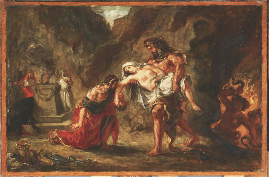 Herkules og Alceste - Eugène Delacroix