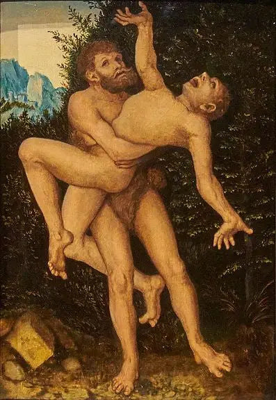 Herkules og Antæos - Lucas Cranach den eldre