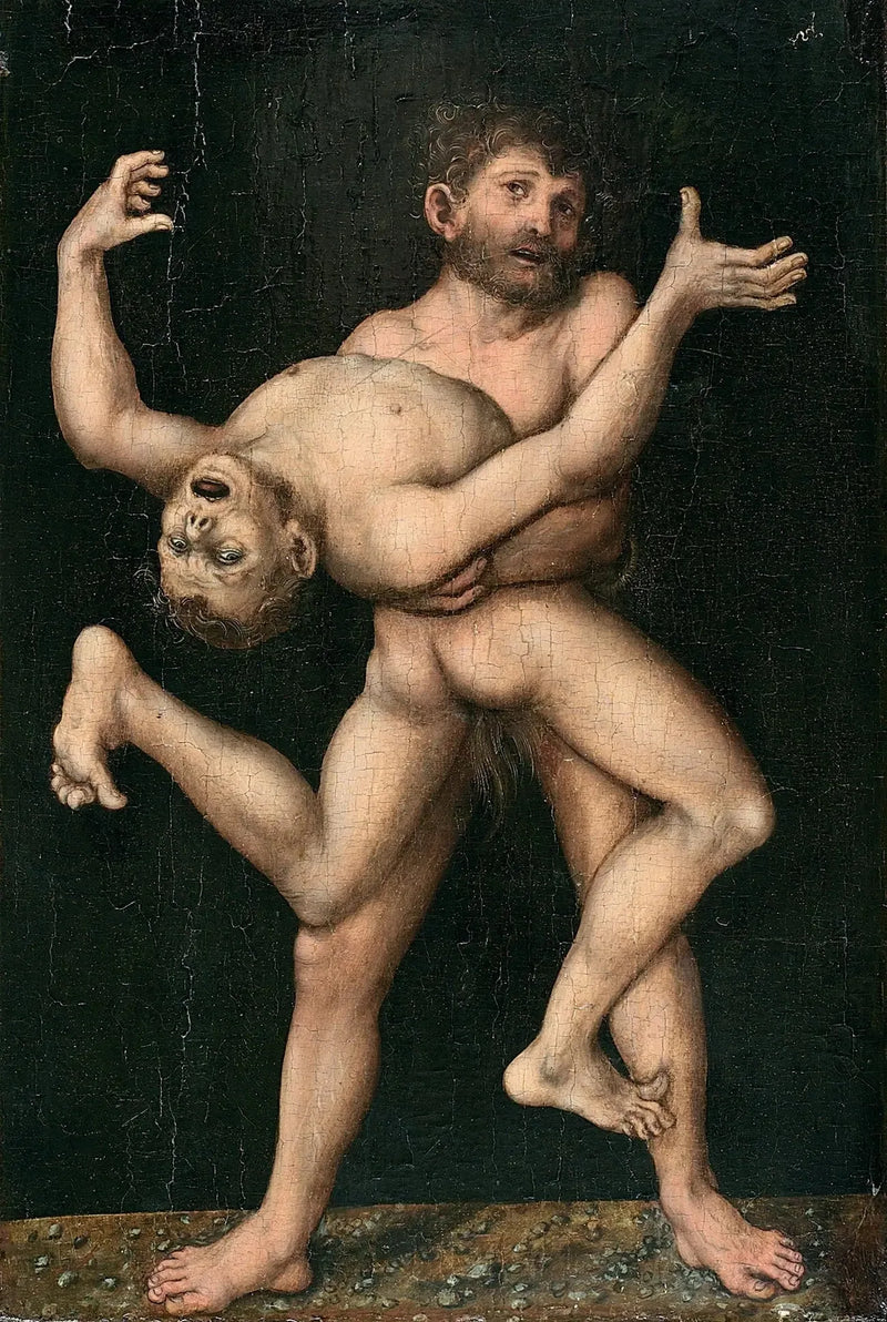 Herkules og Antaeus - Lucas Cranach den eldre