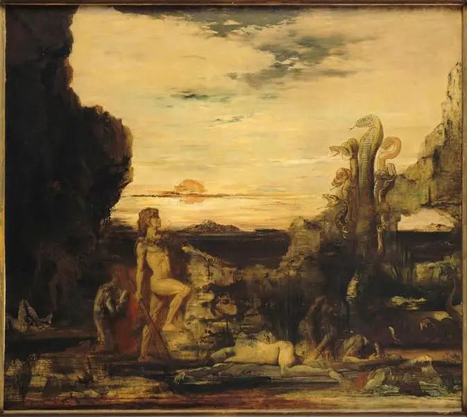 Herkules og Hydra av Lerne - Gustave Moreau
