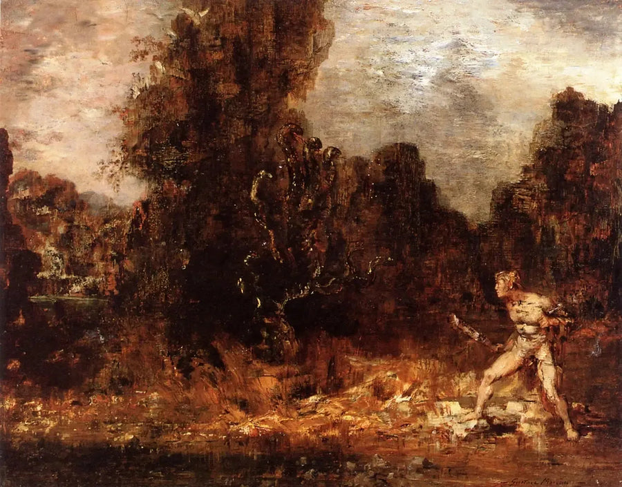 Herkules og Hydra av Lerne - Gustave Moreau