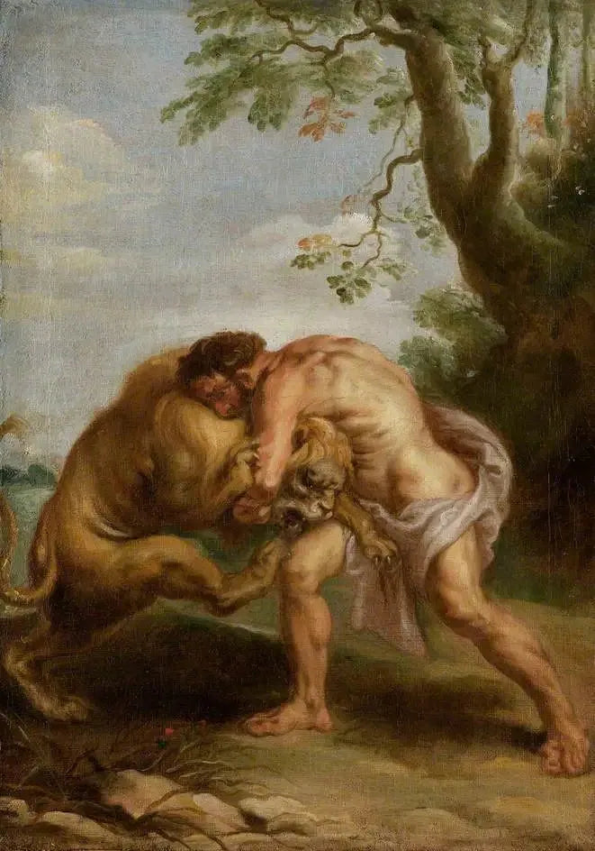 Hercules og Nemeanløven - Peter Paul Rubens