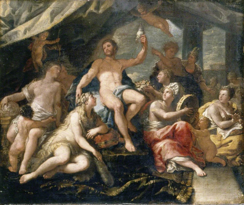 Herkules og Omfale - Luca Giordano