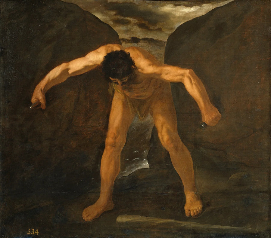 Herkules som skiller fjellene Calpe og Abyla - Francisco de Zurbarán
