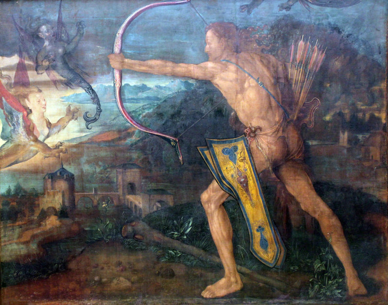Herkules dreper fuglene ved Stymphalos-sjøen - Albrecht Dürer