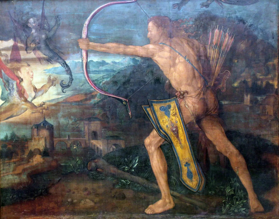 Herkules dreper fuglene ved Stymphalos-sjøen - Albrecht Dürer