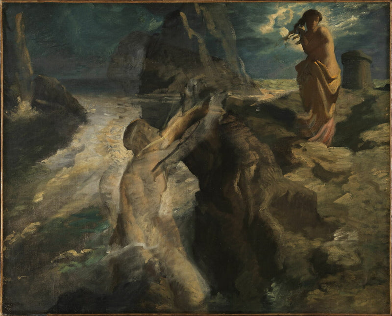 Héro og Léandre - Théodore Chassériau