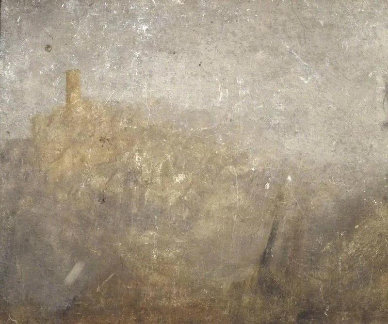 Høyt landskap med tårn - J. M. W. Turner