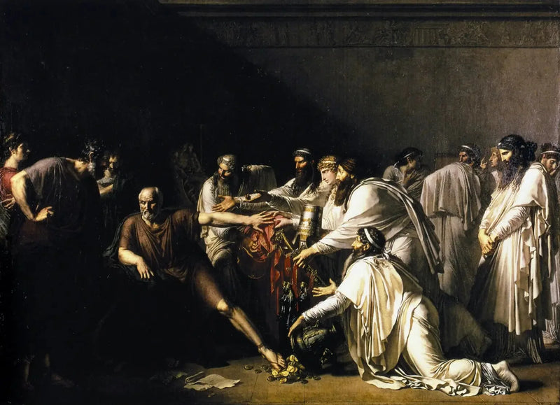 Hippokrates avviser gavene fra Artaxerxès - Anne-Louis Girodet

Source:
Hippocrate refusant les présents d'Artaxerxès - Anne-Louis Girodet