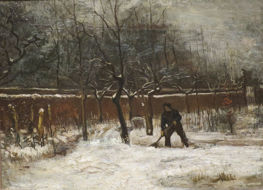 Vinter (Prestekontorets hage under snøen) - Vincent van Gogh