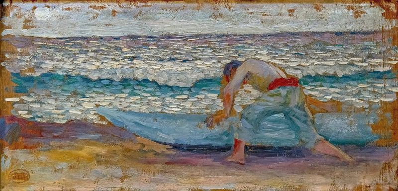 Mann med båt - Henri-Edmond Cross