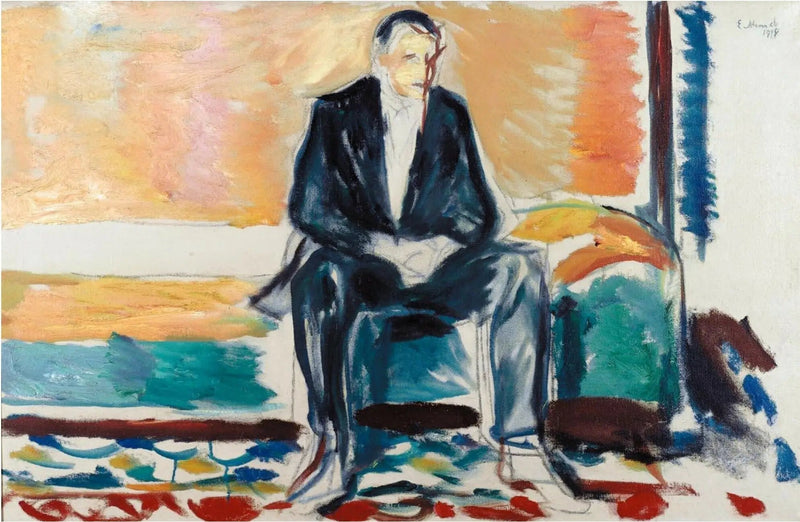 Mann som sitter - Edvard Munch