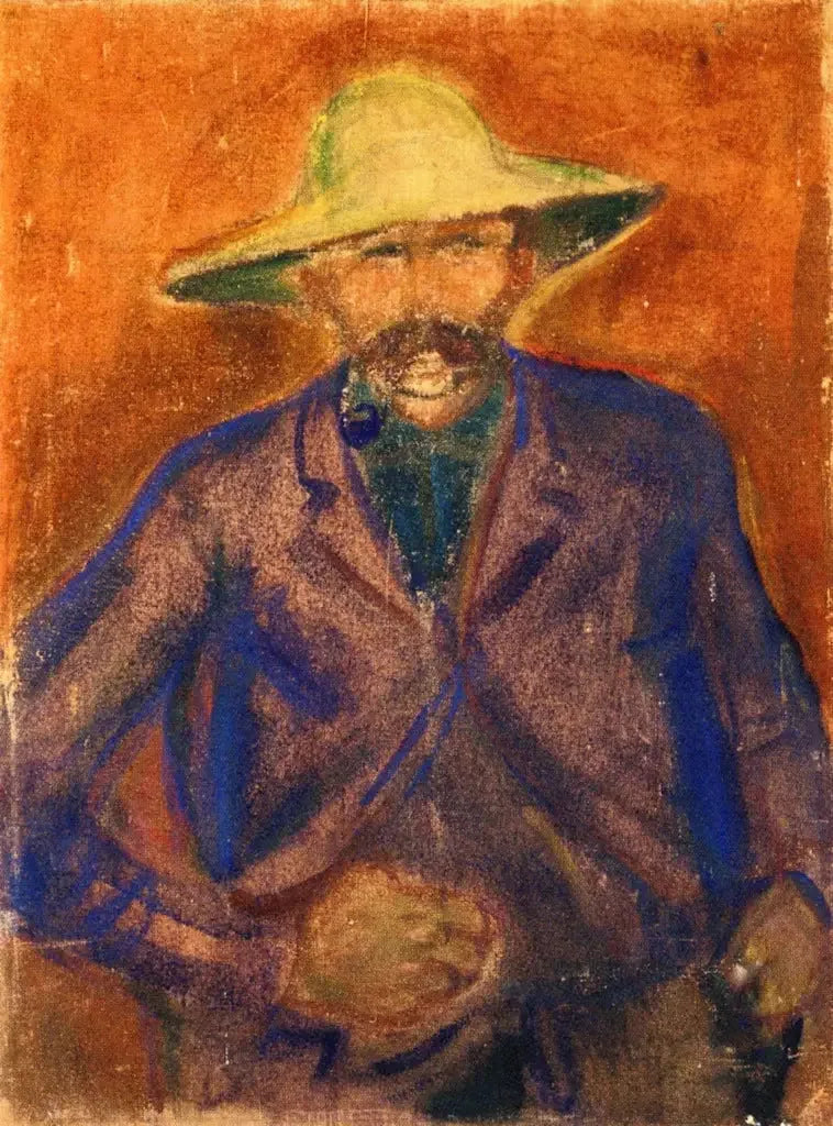 Mann med stråhatt - Edvard Munch