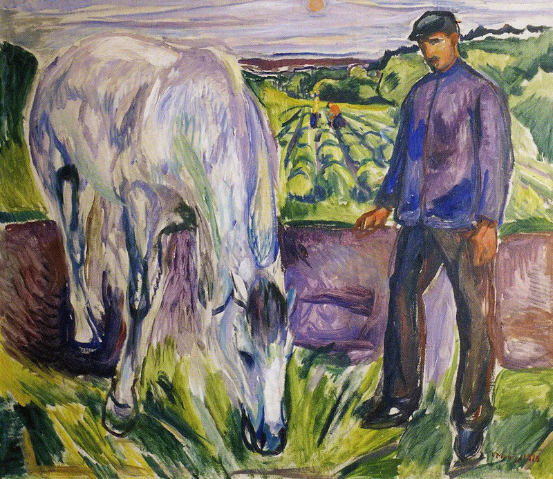 Mann med hest - Edvard Munch