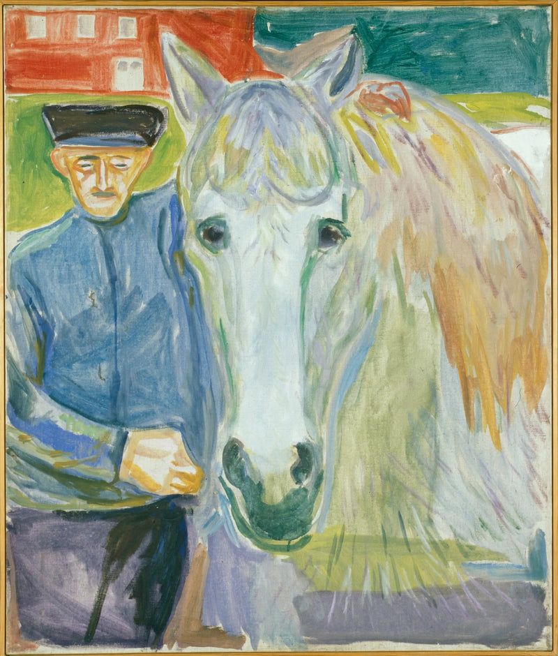 Mann med en hest - Edvard Munch