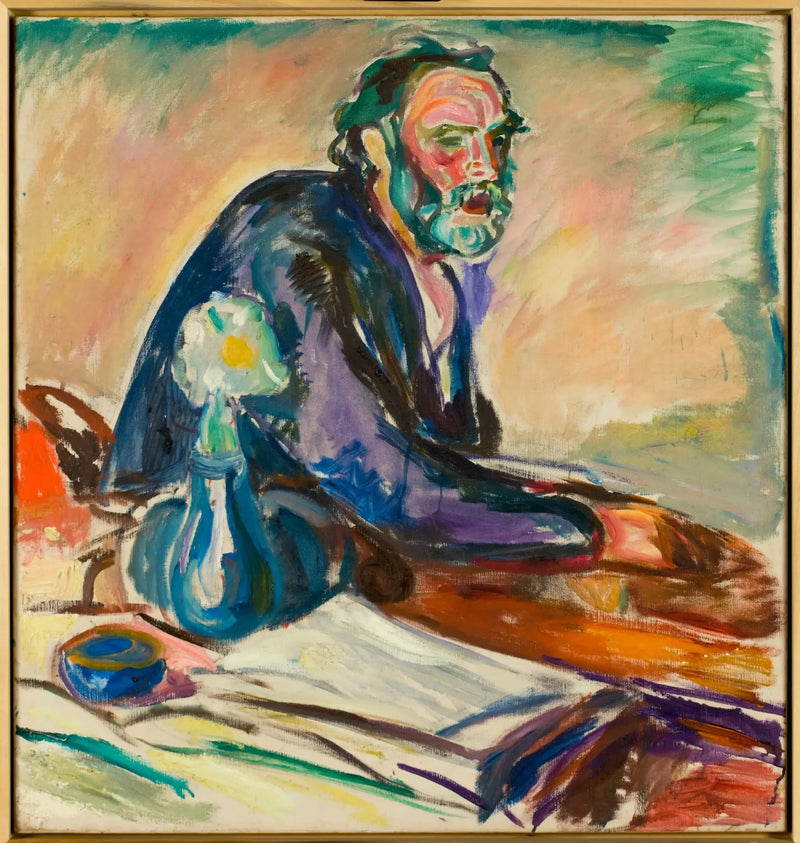 Mann med bronkitt - Edvard Munch