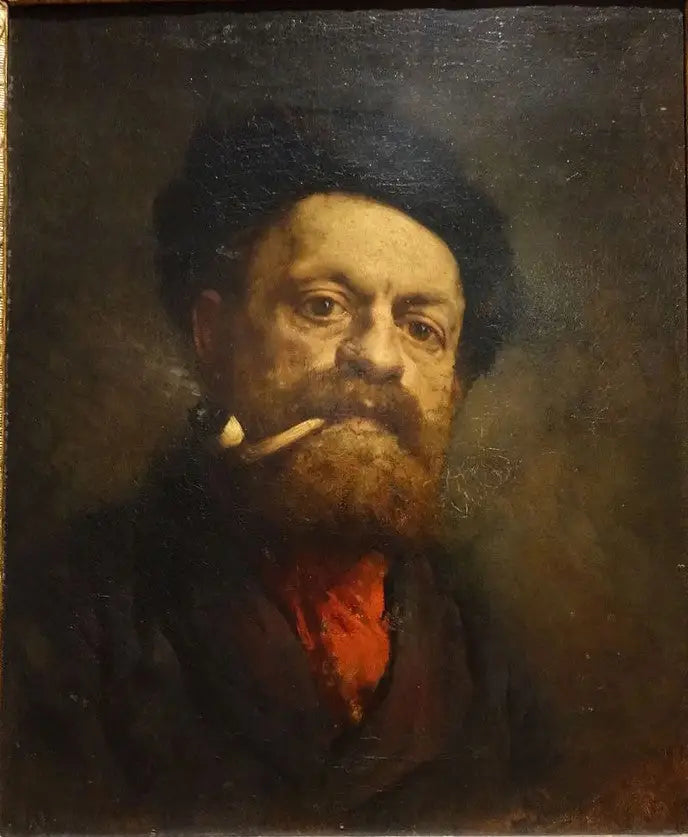 Mann med pipe - Gustave Courbet