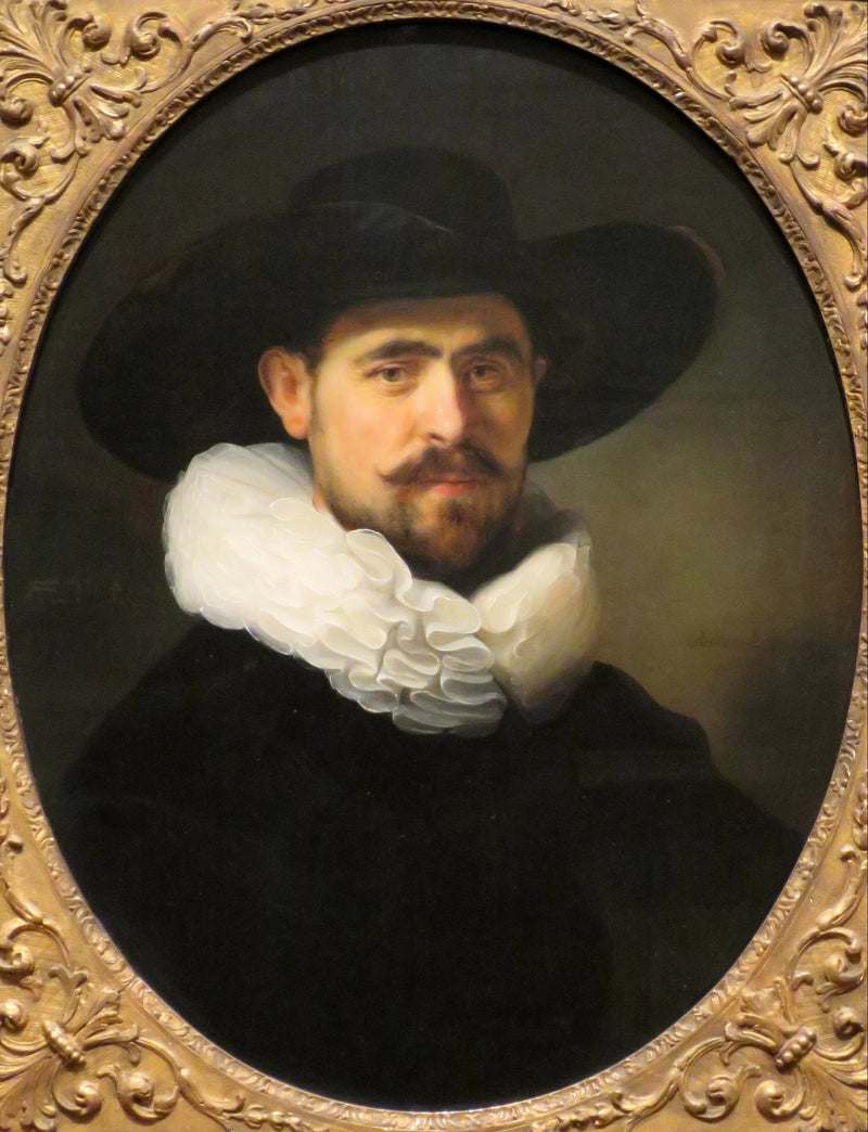 Portrett av en skjeggete mann med en bredbremmet hatt, sannsynligvis Pieter Seijen (1592-1652) - Rembrandt