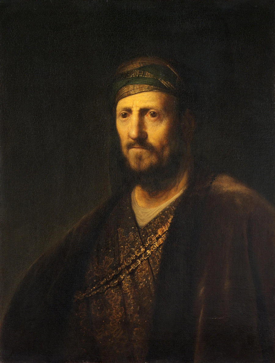 Buste av mann i orientalsk kostyme - Rembrandt