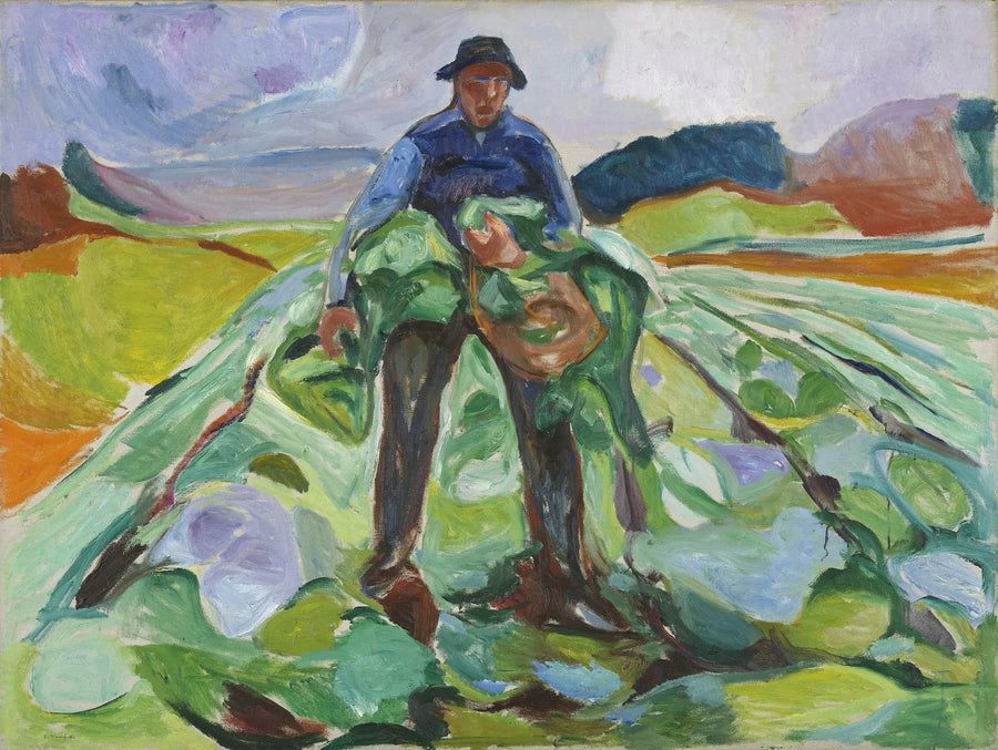 Mann i kålmarken - Edvard Munch