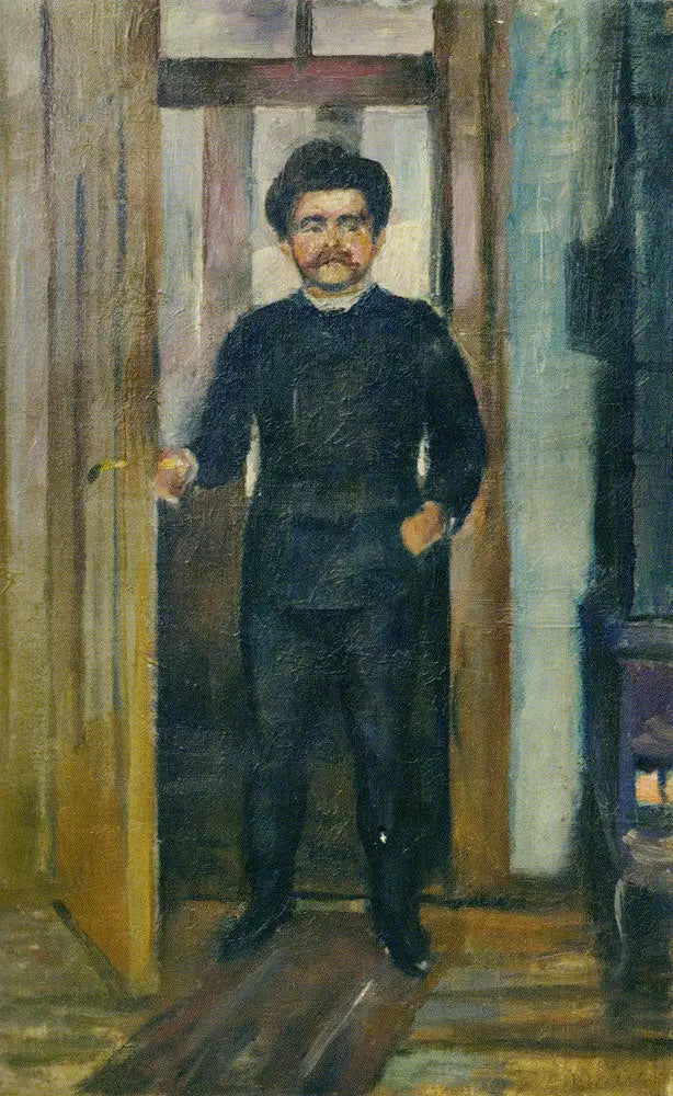Stående mann i portåpningen - Edvard Munch