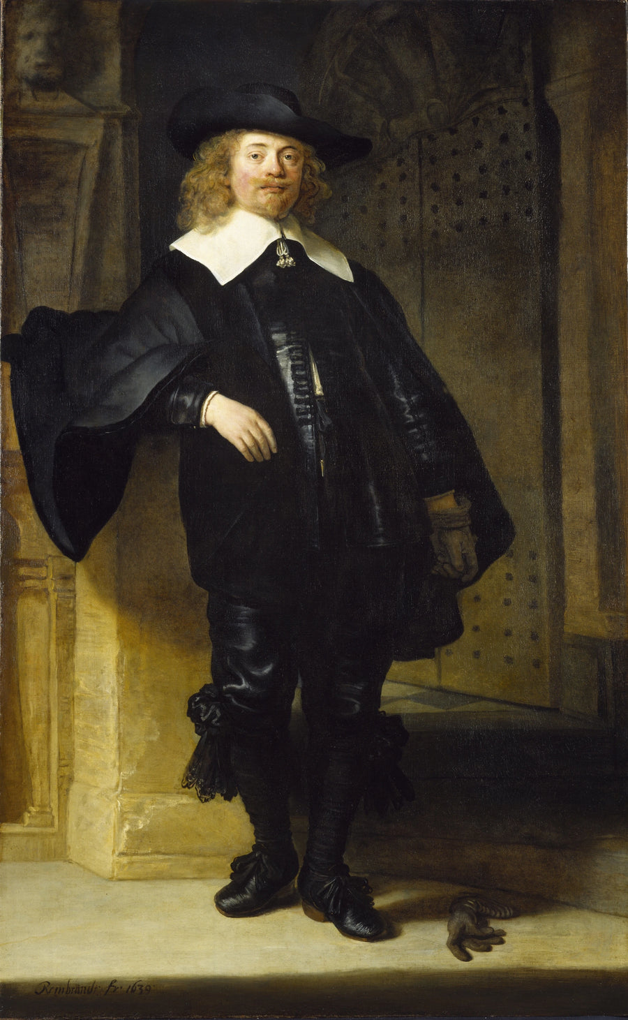 Portrett av en stående mann, kanskje Andries de Graeff - Rembrandt