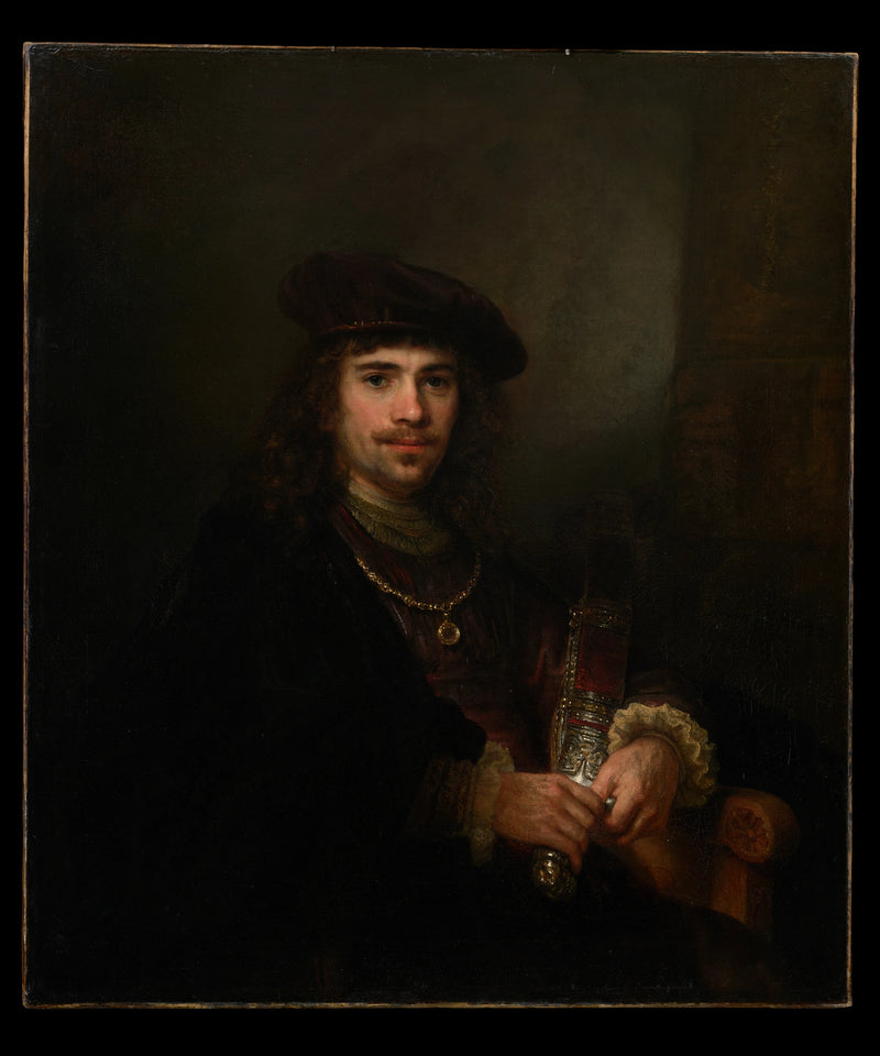 Mann med sverd og beret - Rembrandt