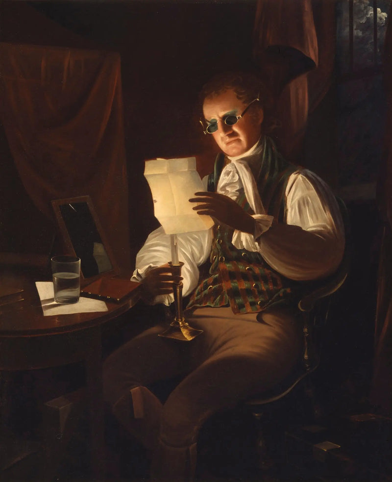 Mann som leser ved lys av lysestaker - Rembrandt Peale

Source:
Homme lisant à la lueur des bougies - Rembrandt Peale