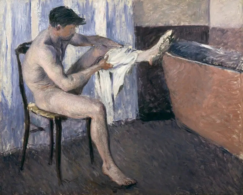Mann som tørker benet - Gustave Caillebotte