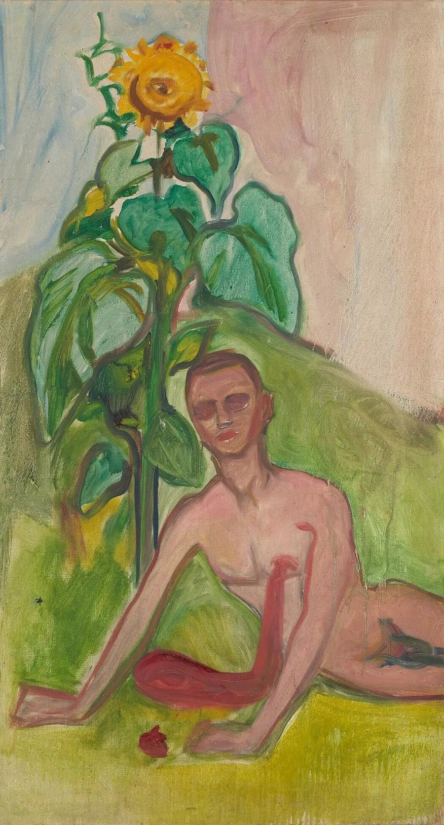 Blodig mann og Solsikke - Edvard Munch