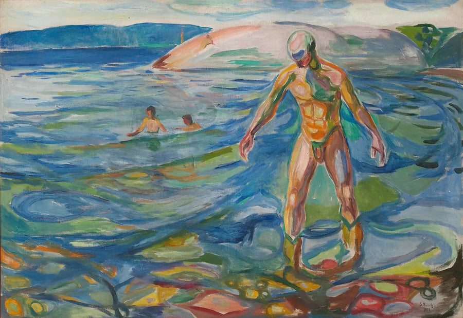 Mann som bader - Edvard Munch