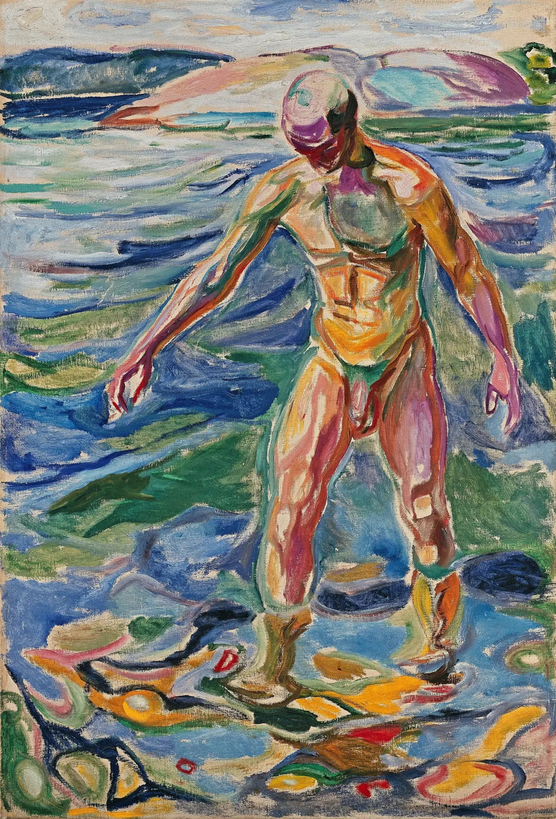 Mann som bader - Edvard Munch