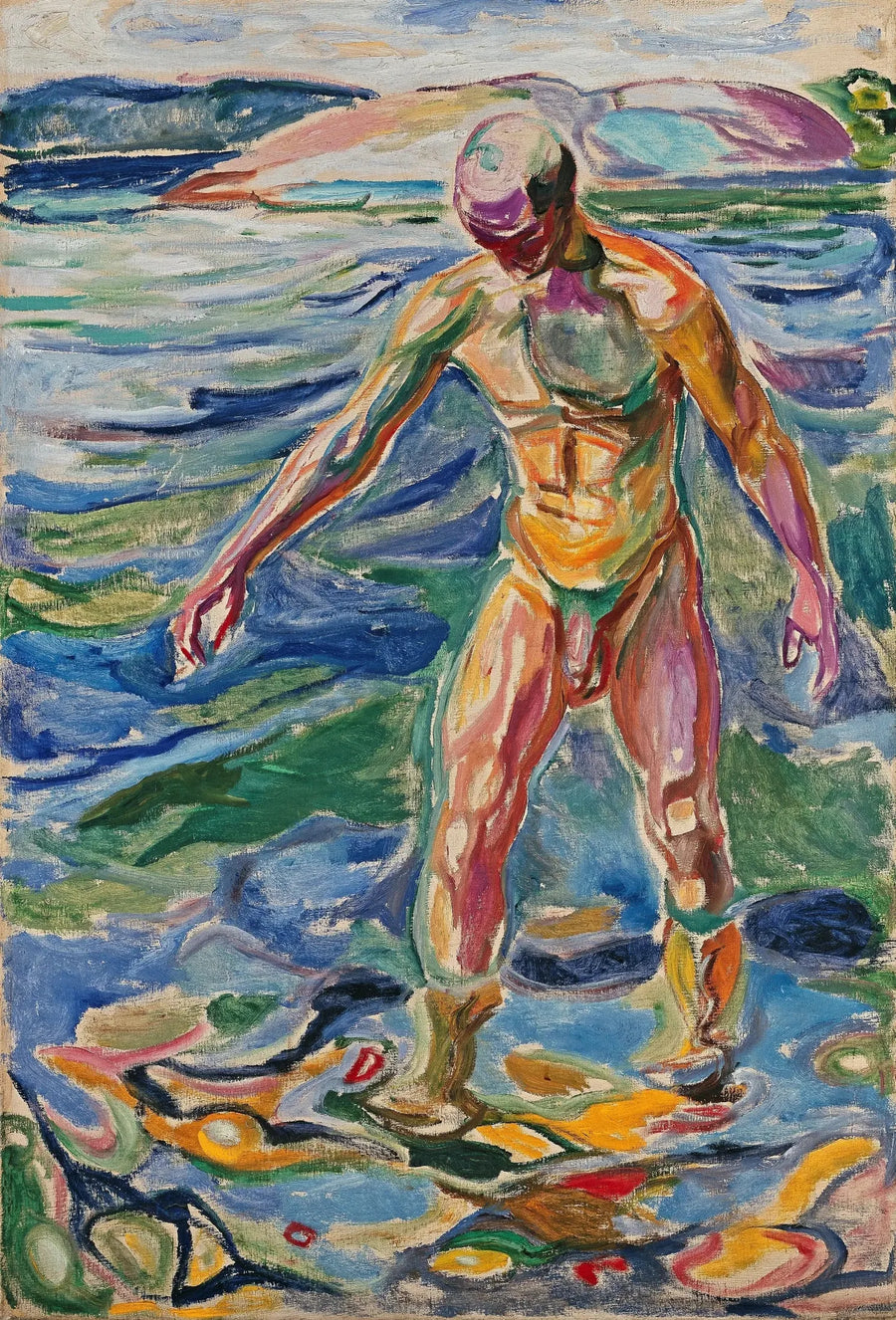 Mann som bader - Edvard Munch