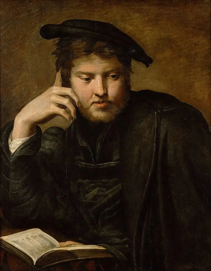 Mann som holder en bok - Parmigianino