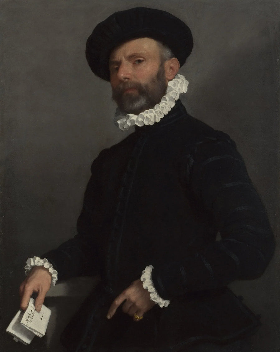 Mann som holder et brev - Giovanni Battista Moroni